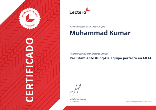 Certificate