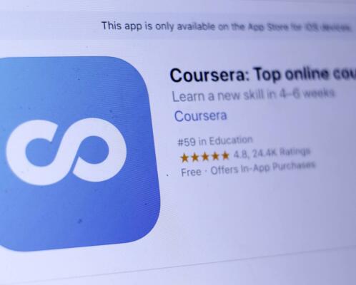 What were the most popular courses at Coursera in 2019?