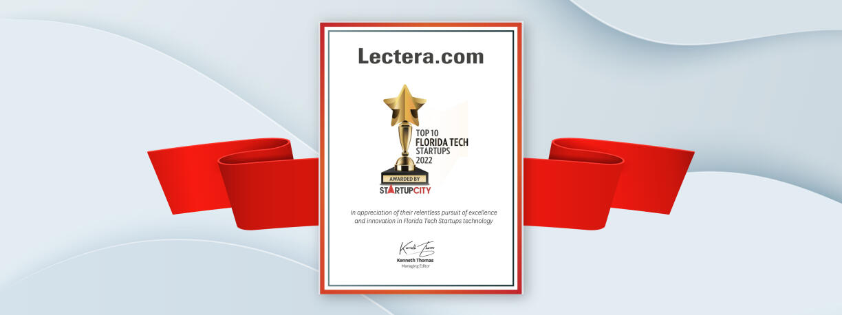 Lectera.com Recognized as one of the Top 10 Florida Tech Startups 2022 by Startupcity