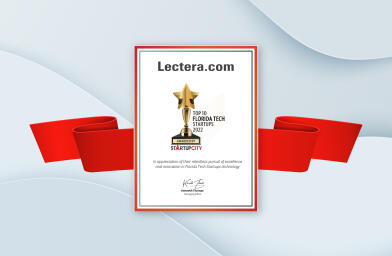 Lectera.com fue reconicoda por StartupCity como una de las 10 mejores startups tecnológicas de Florida de 2022