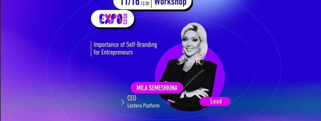 Mila Smart Semeshkina impartió un taller inspirador sobre la creación de una marca personal en la exposición UN Women Entrepreneurship Expo