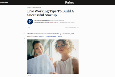 Mila Smart Semeshkina en la columna de Forbes: "El camino de las startups es un testamento de coraje y previsión"