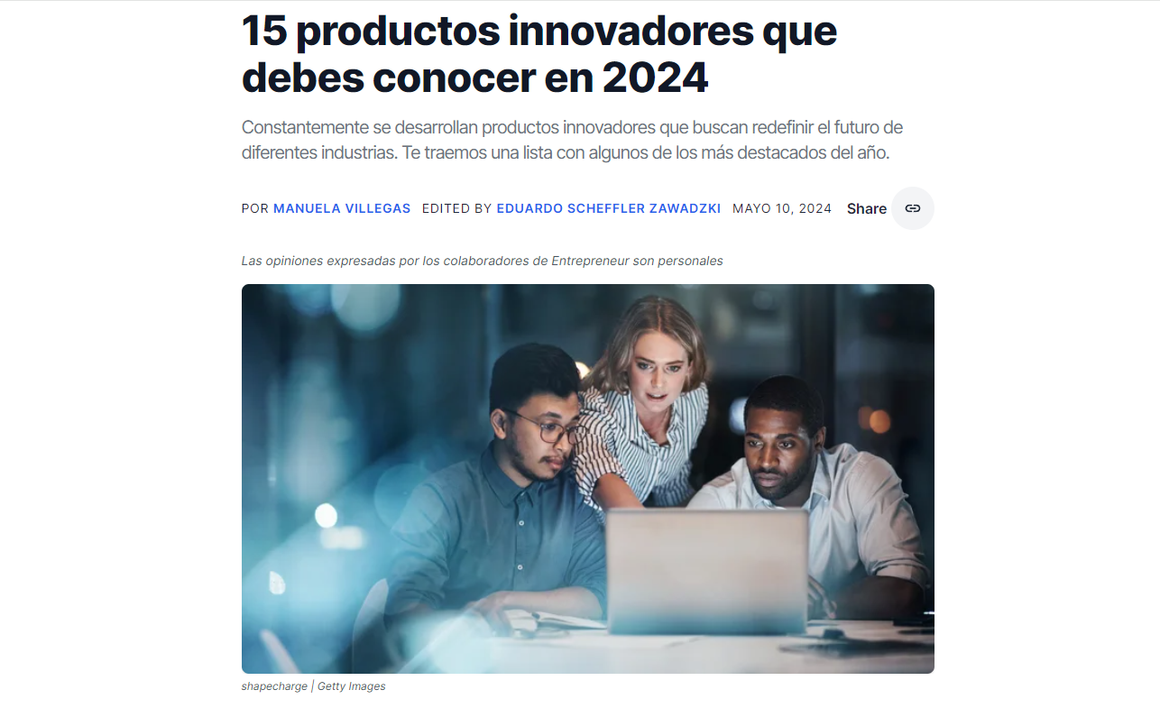 Entrepreneur: Lectera entre los 15 productos innovadores que debes conocer en 2024