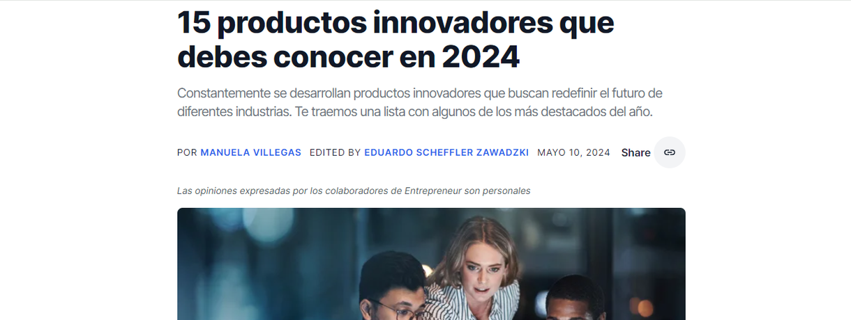 Entrepreneur: Lectera entre los 15 productos innovadores que debes conocer en 2024